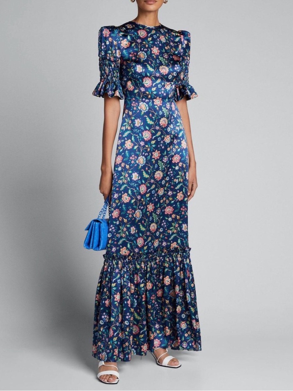 NWT The Vampire's Wife The Night Flight Floral-print Silk Maxi-dress